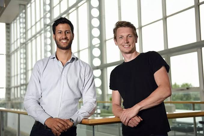 Mike Bandar with a fellow founder