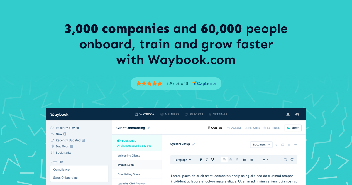 Waybook team training and onboarding platform